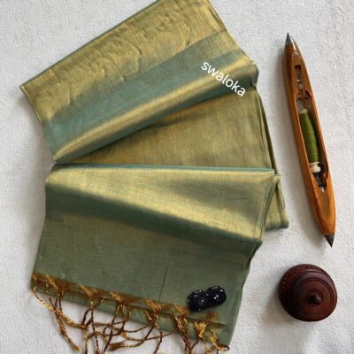 Mint Gold Tissue Saree