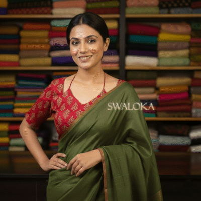 Crimson Red Pure Ajrakh Print Cotton Padded Blouse - Back Open Style